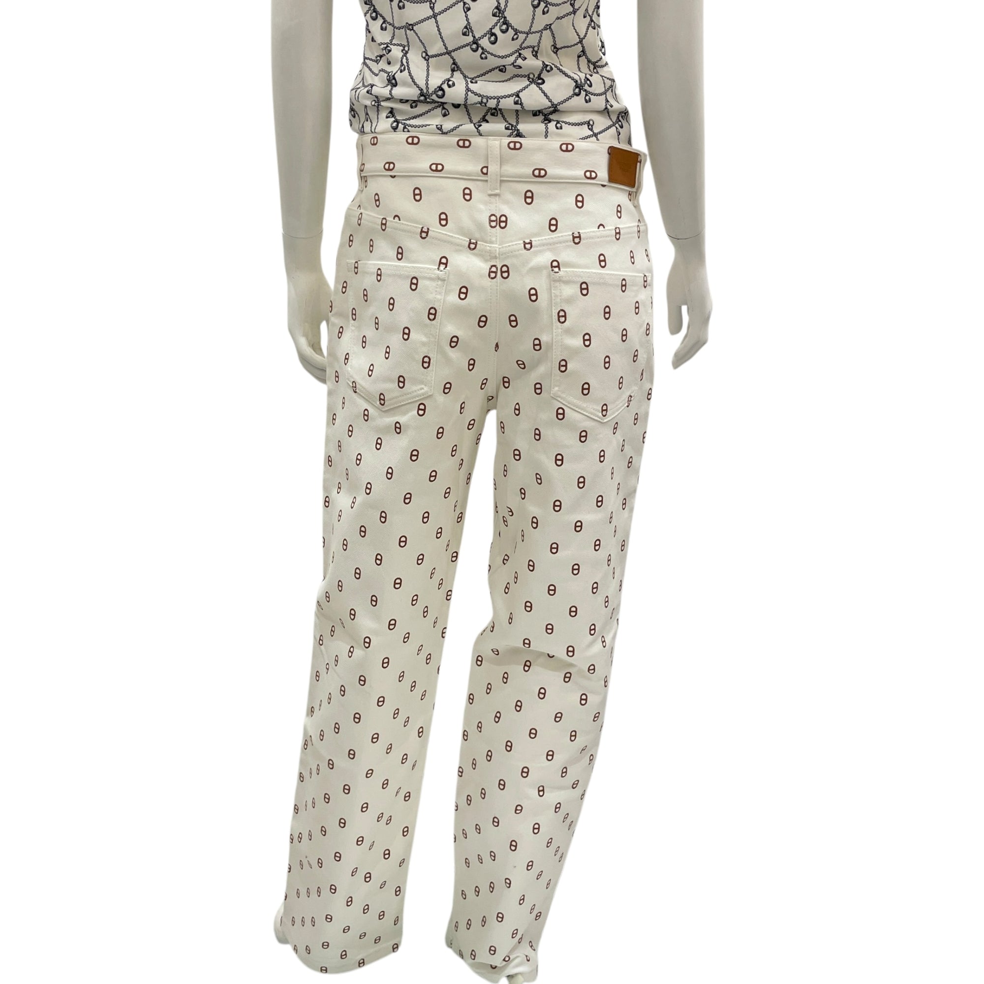 Chaine d'ancre 38 Marron Fauve Pleated Pants