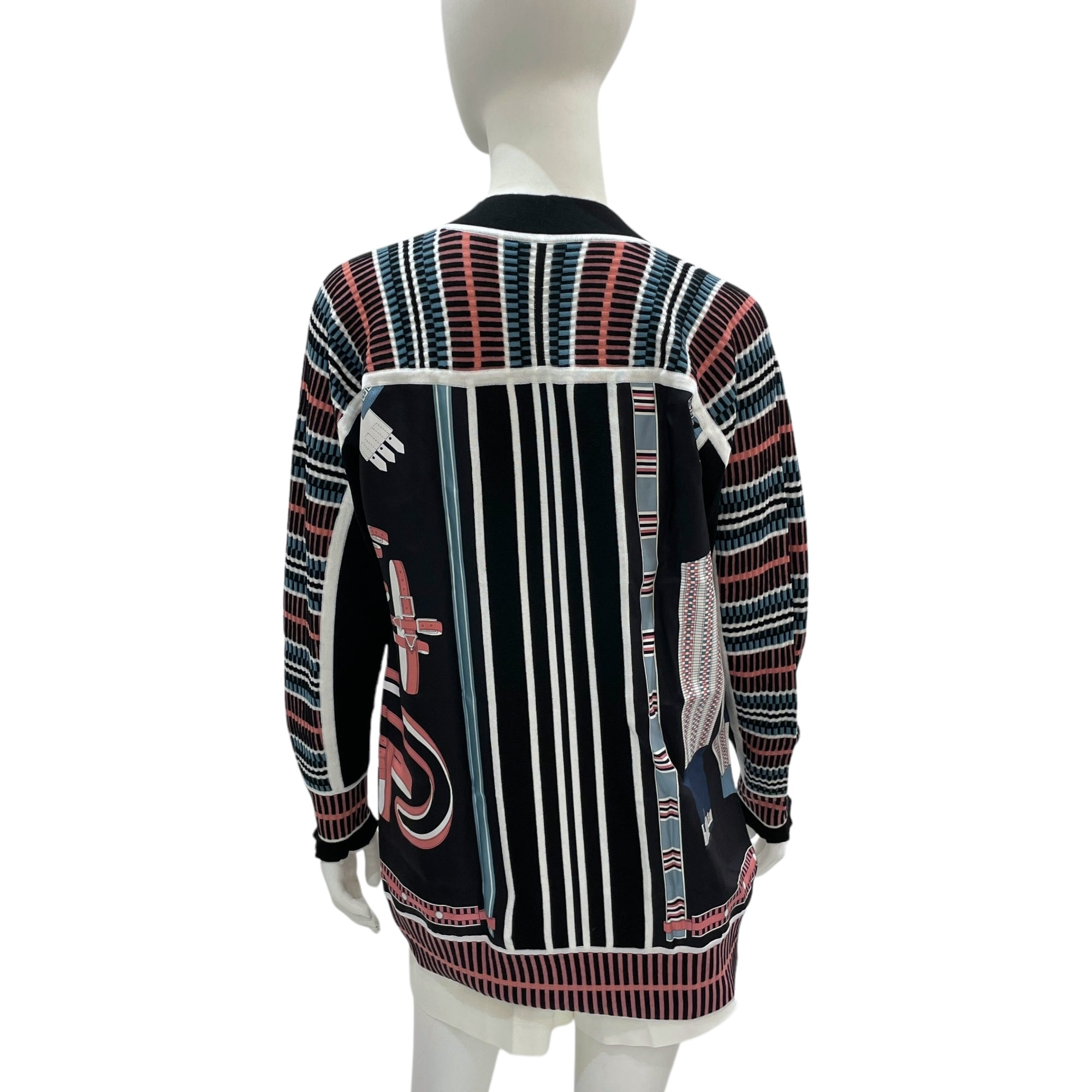 Lettres Equestres 34 Black Long Sleeve Cardigan