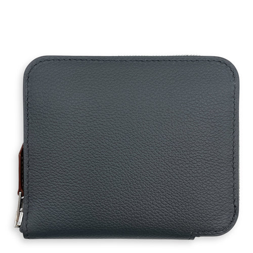 Silk'in Compact Gris Misty/Beige Marfa-Prunoir Wallet in Evercolor, Palladium hardware