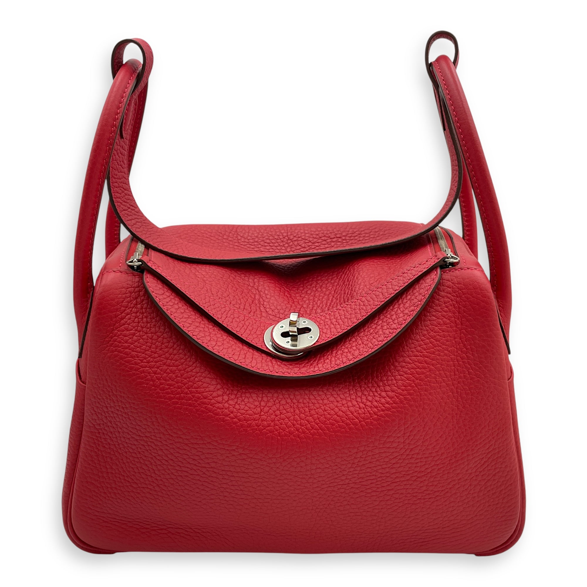 Lindy 26 Rouge Casaque in Clemence, Palladium hardware