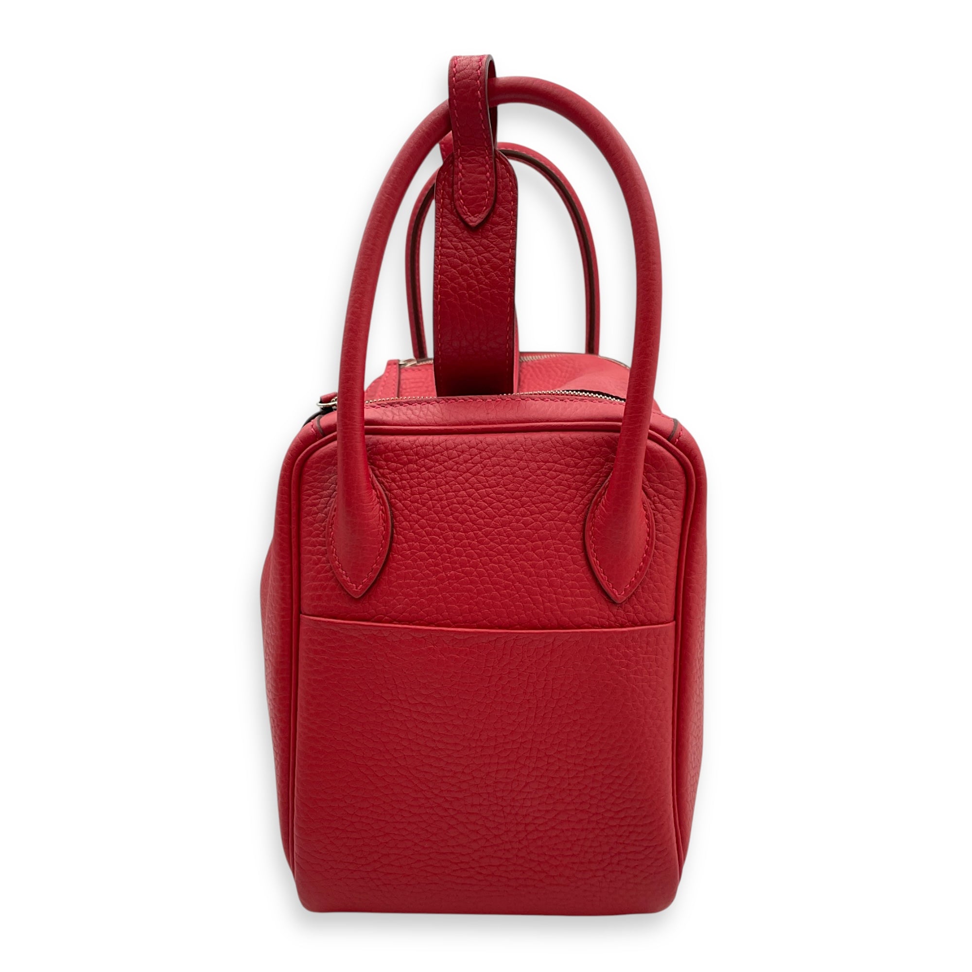 Lindy 26 Rouge Casaque in Clemence, Palladium hardware