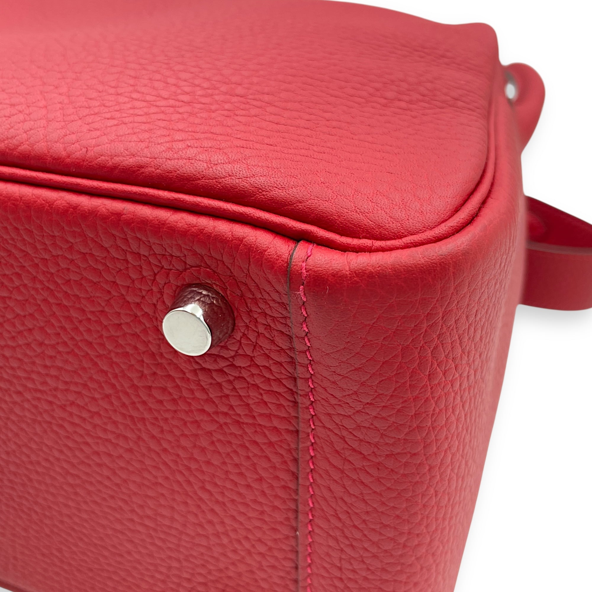 Lindy 26 Rouge Casaque in Clemence, Palladium hardware