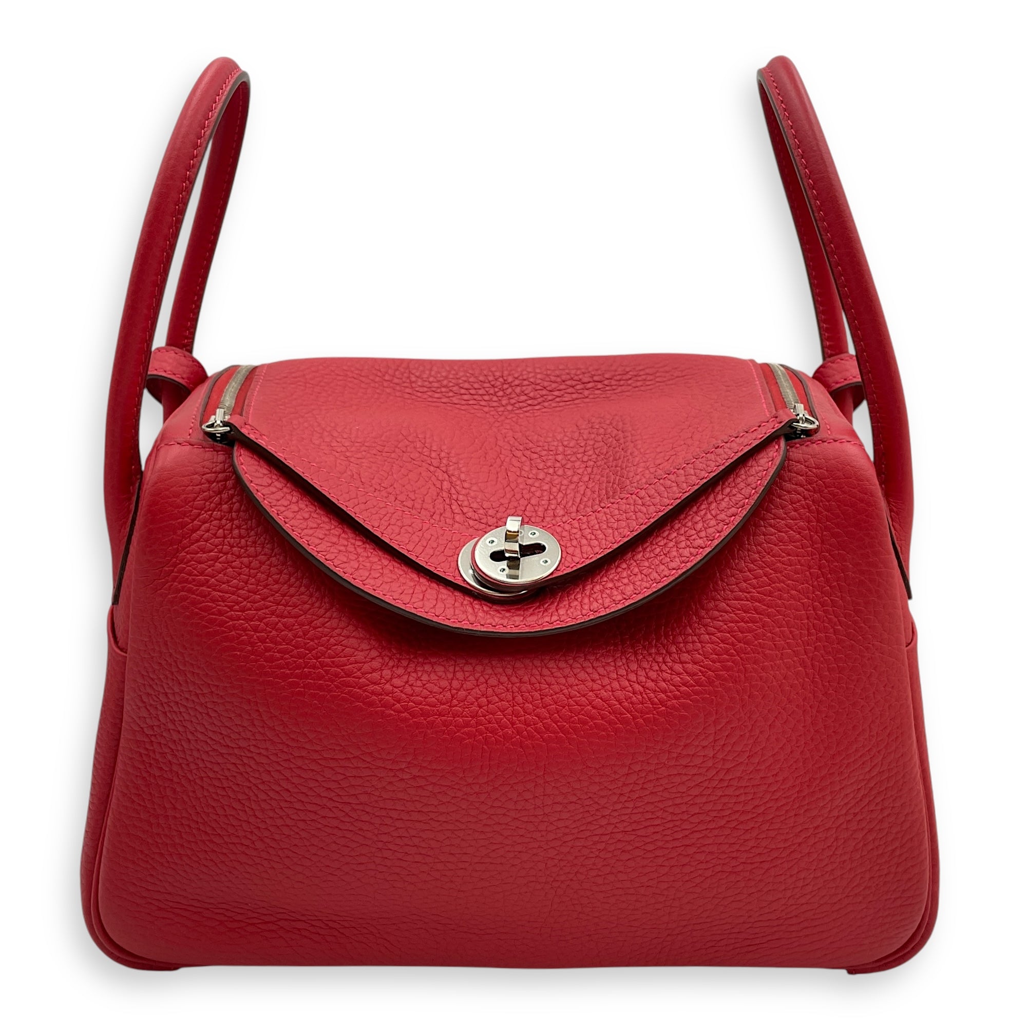 Lindy 26 Rouge Casaque in Clemence, Palladium hardware