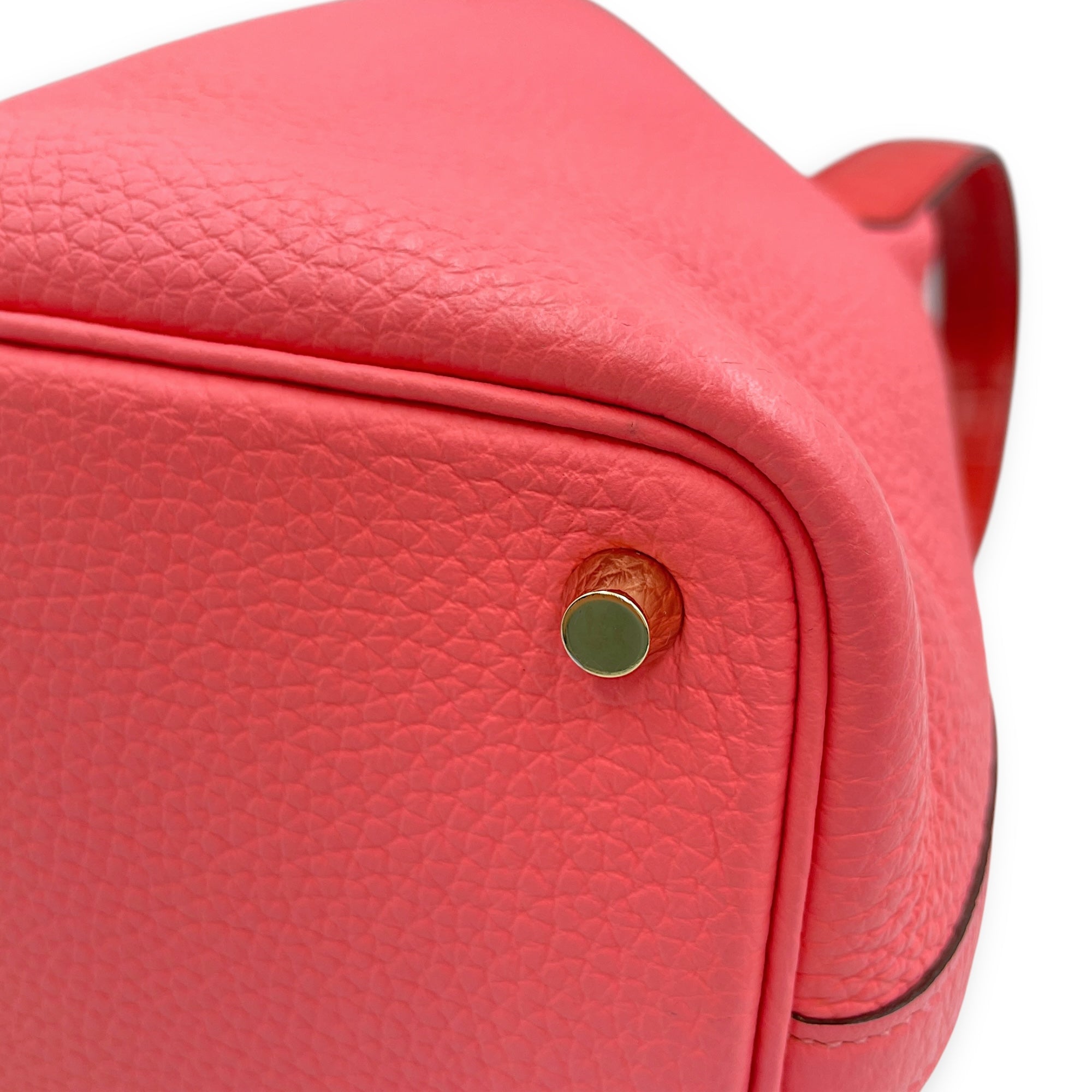 Picotin Touch 18 Rose in Clemence/Matte Alligator, Gold hardware