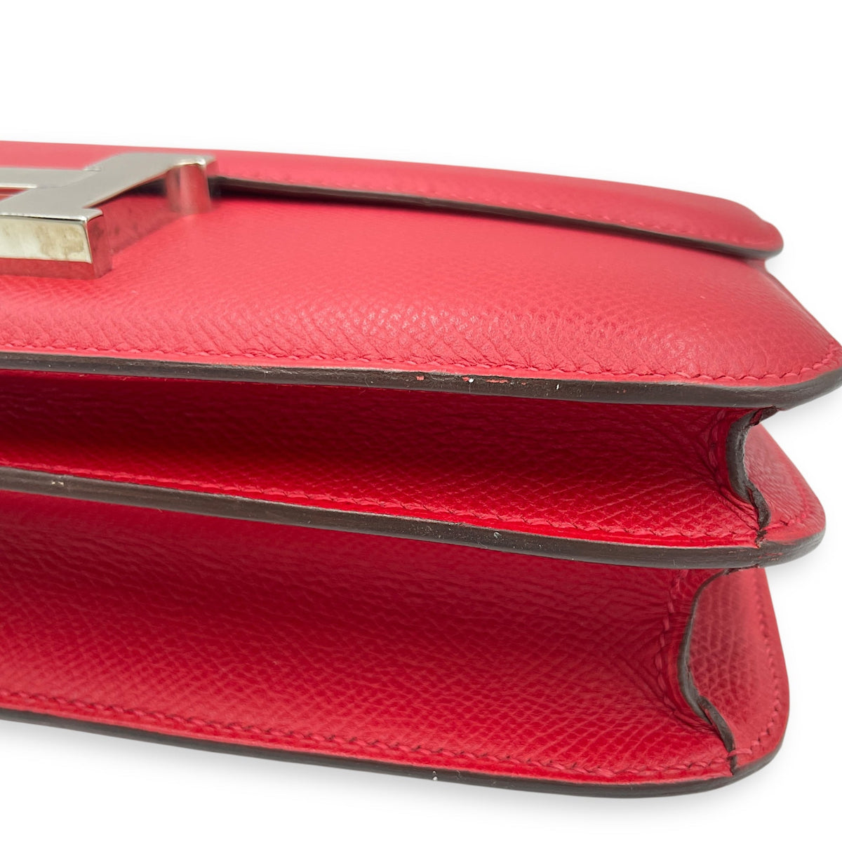 Constance Elan Rouge Casaque in Epsom Palladium hardware