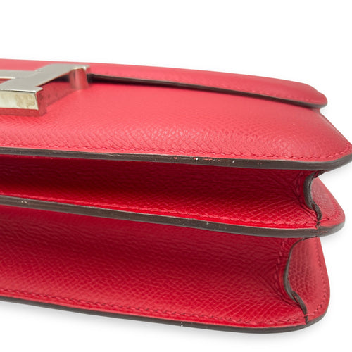 Constance Elan Rouge Casaque in Epsom Palladium hardware