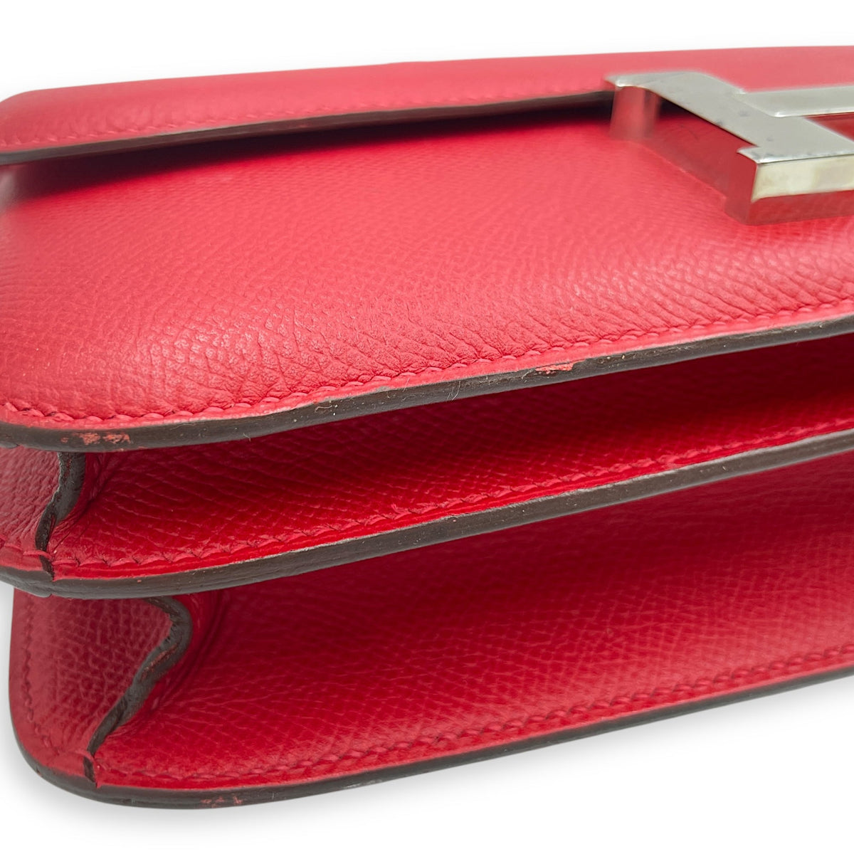 Constance Elan Rouge Casaque in Epsom Palladium hardware