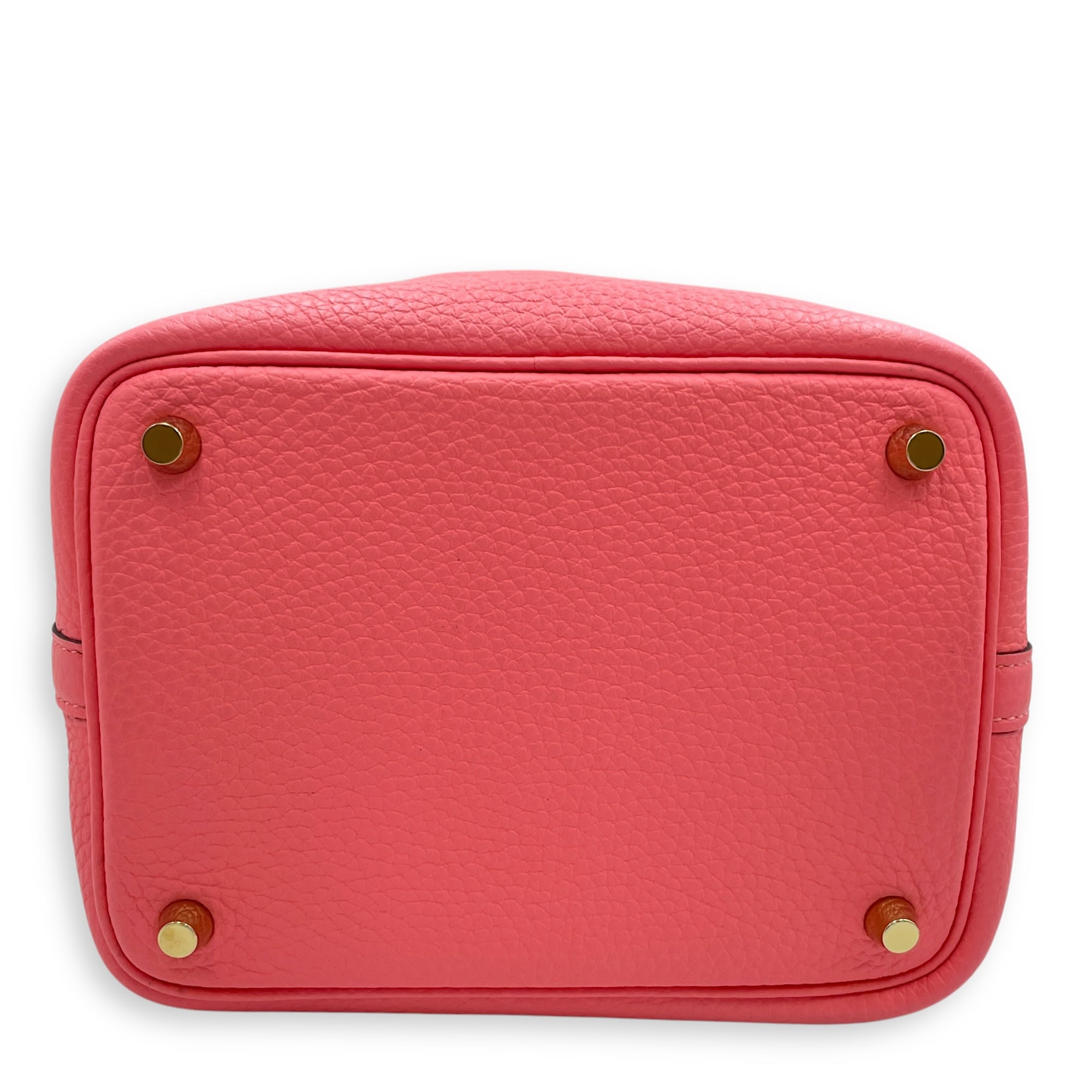 Picotin Touch 18 Rose in Clemence/Matte Alligator, Gold hardware