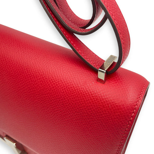 Constance Elan Rouge Casaque in Epsom Palladium hardware