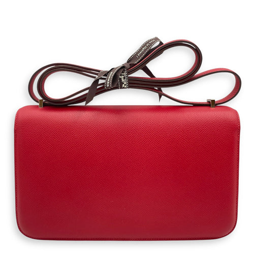 Constance Elan Rouge Casaque in Epsom Palladium hardware