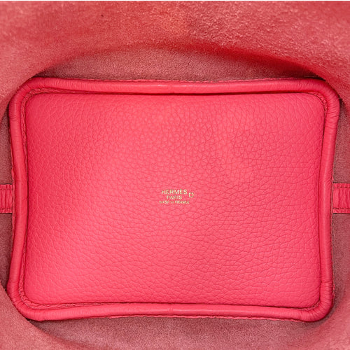 Picotin Touch 18 Rose in Clemence/Matte Alligator, Gold hardware