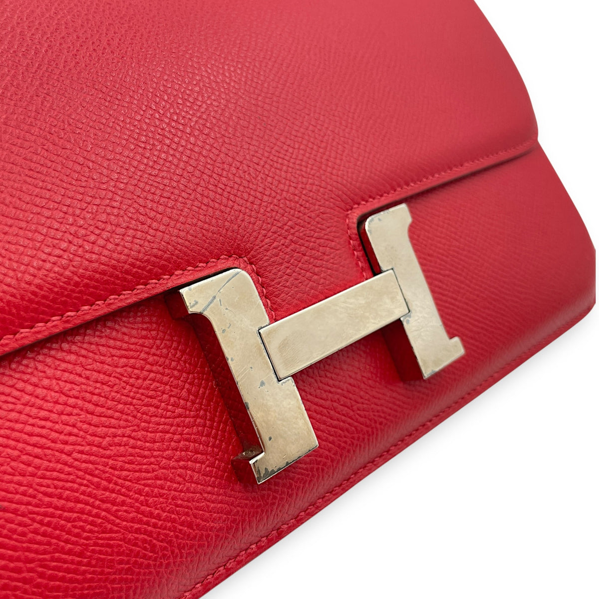Constance Elan Rouge Casaque in Epsom Palladium hardware