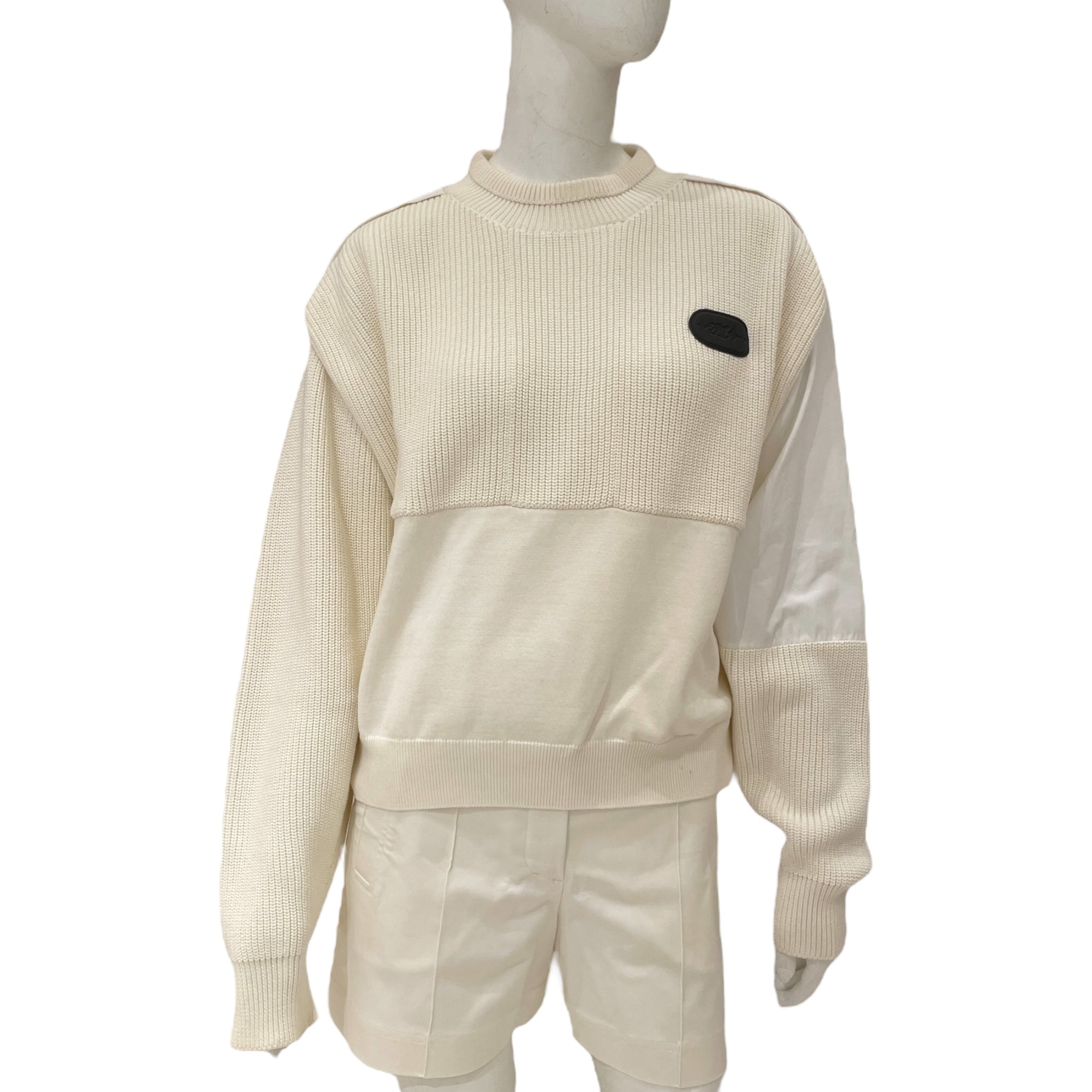 Knit Small White Jumper in Cotton