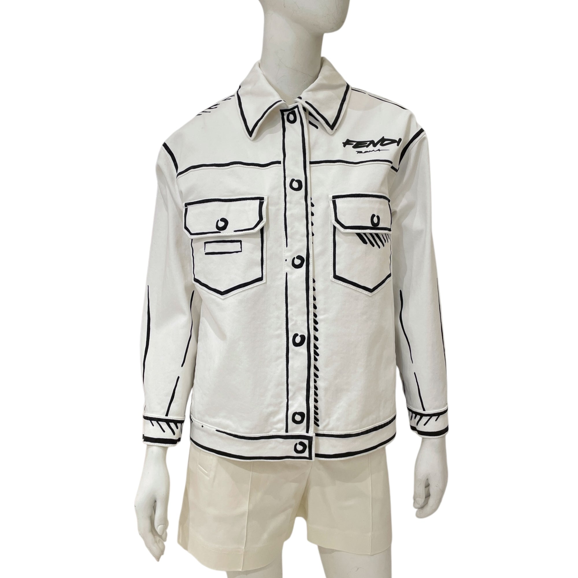 California Sky 2D 38 White Jacket in