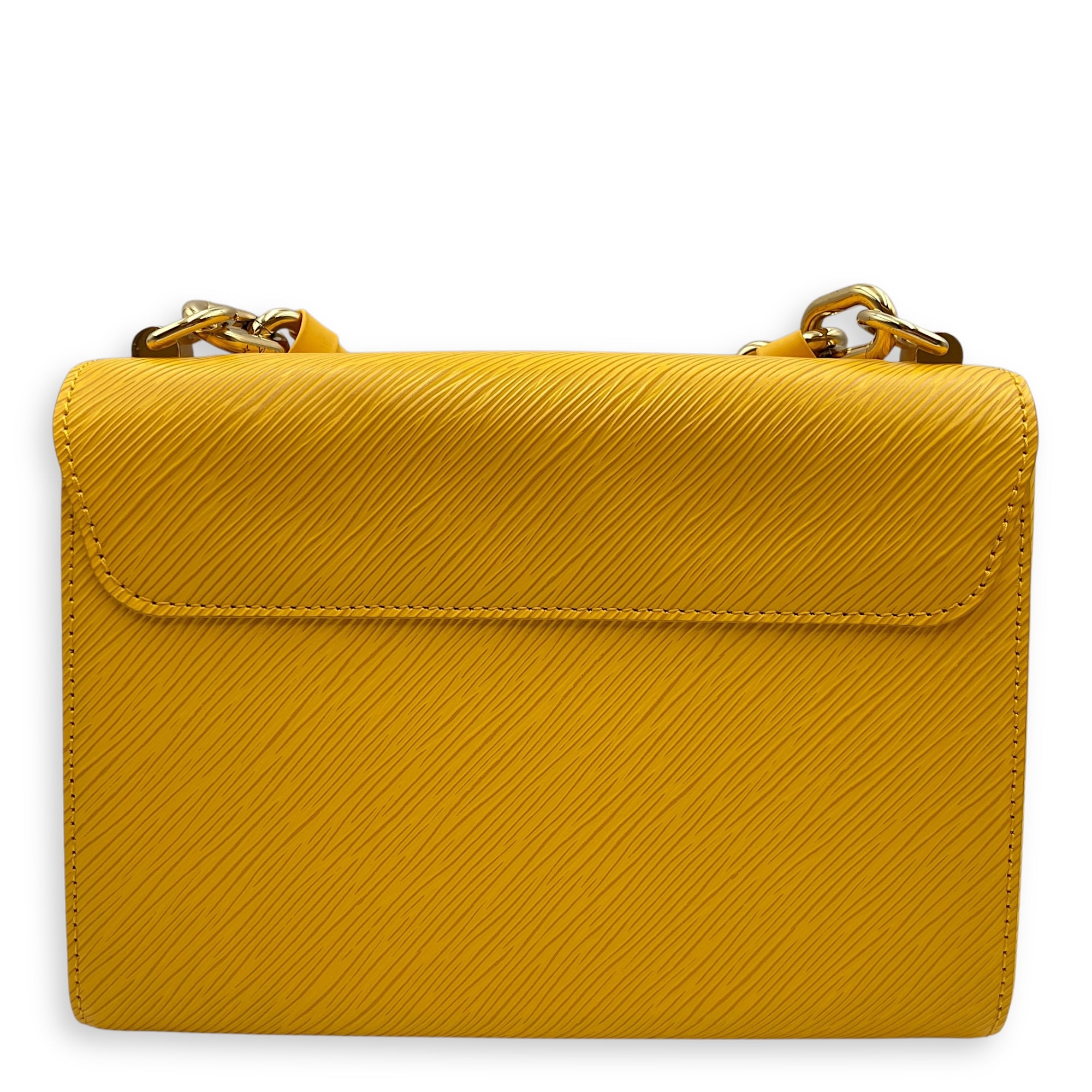 Twist MM Yellow Shoulder Bag in Epi Leather, Gold hardware