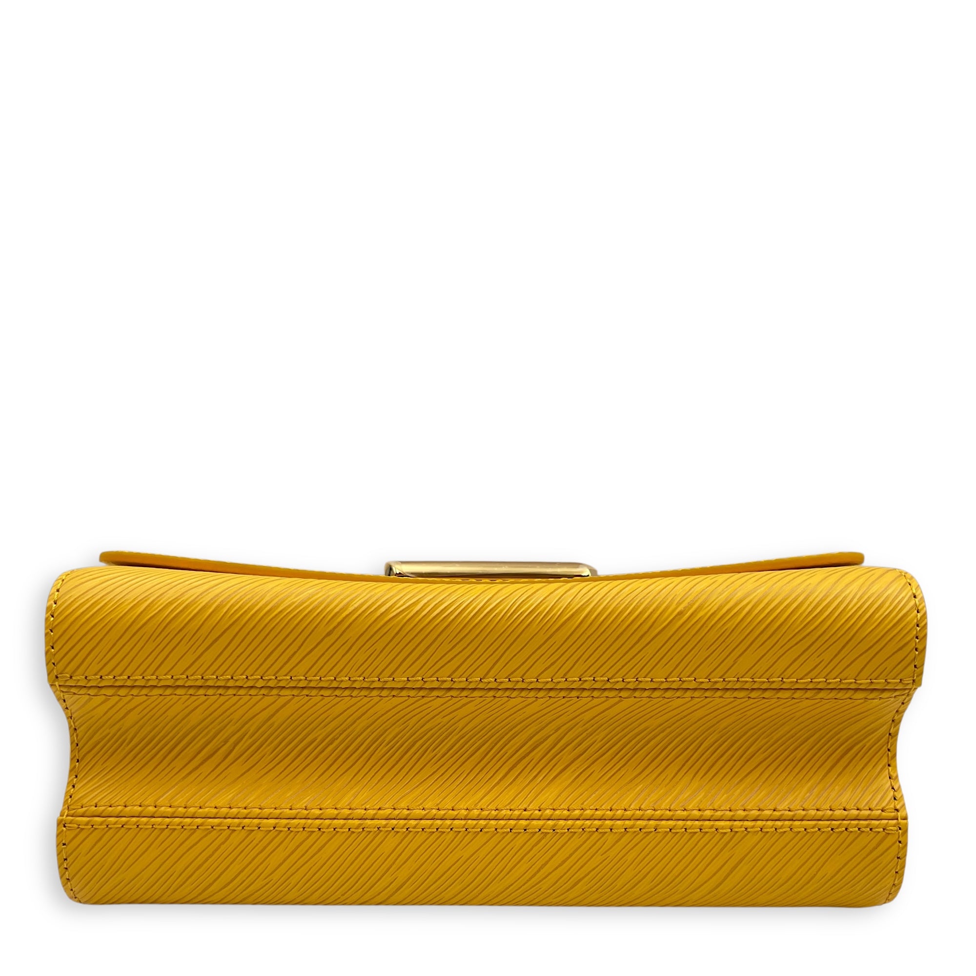 Twist MM Yellow Shoulder Bag in Epi Leather, Gold hardware