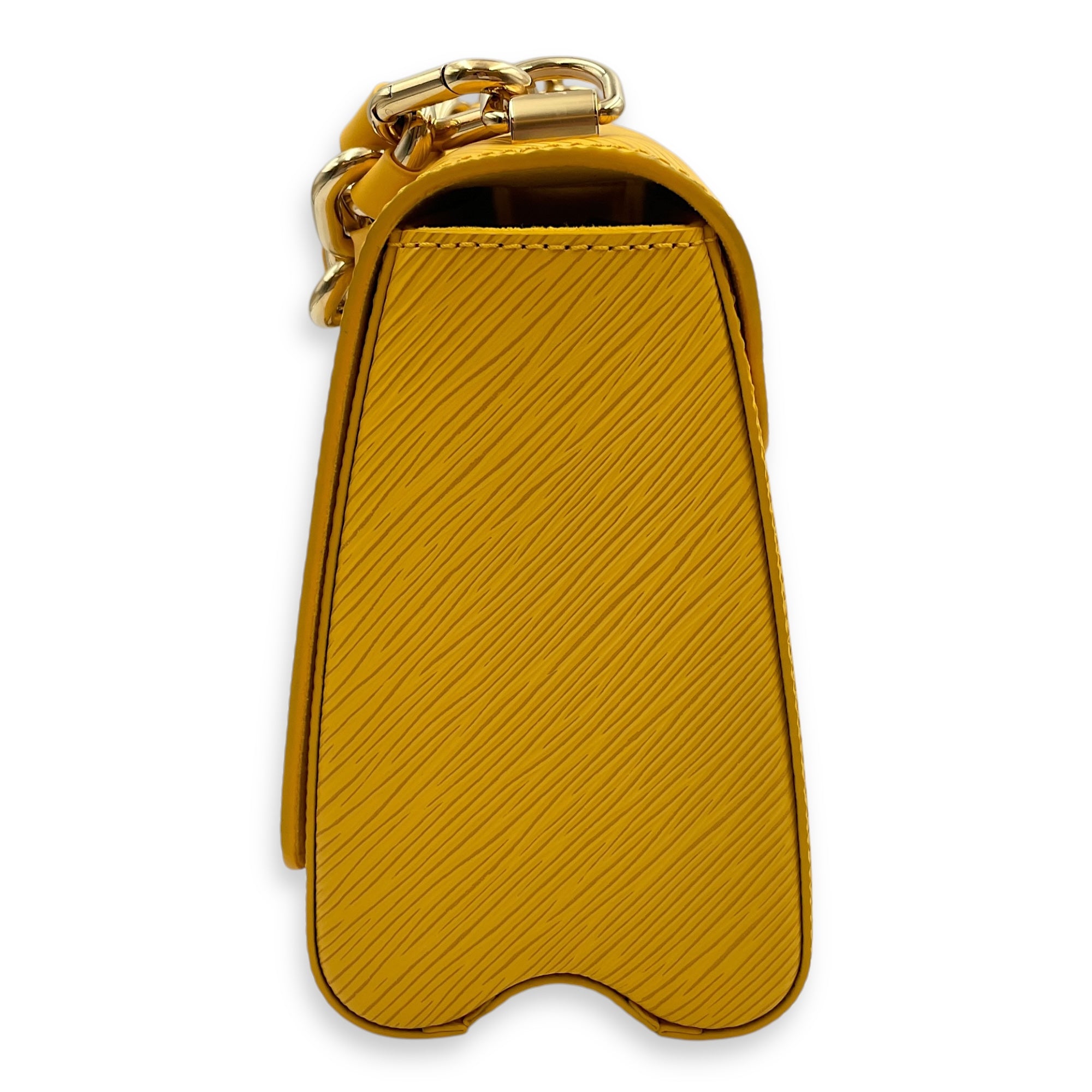 Twist MM Yellow Shoulder Bag in Epi Leather, Gold hardware