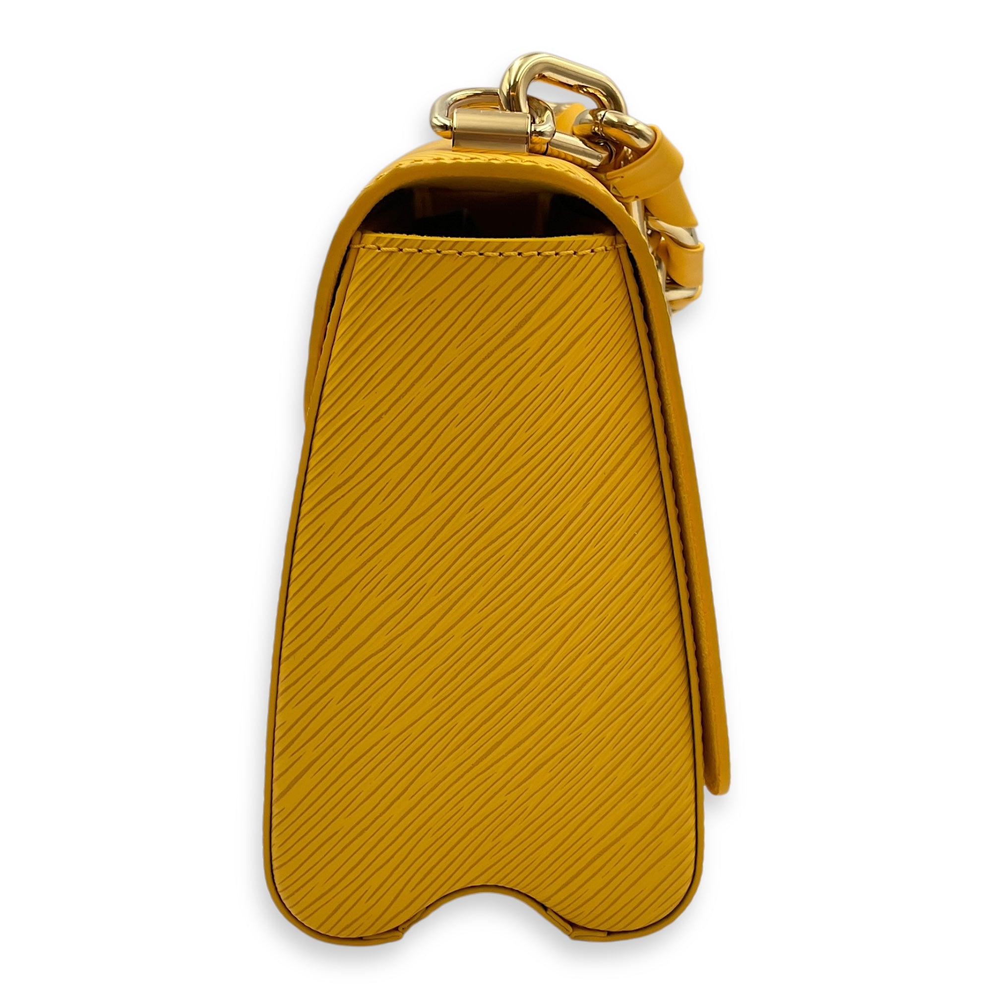 Twist MM Yellow Shoulder Bag in Epi Leather, Gold hardware
