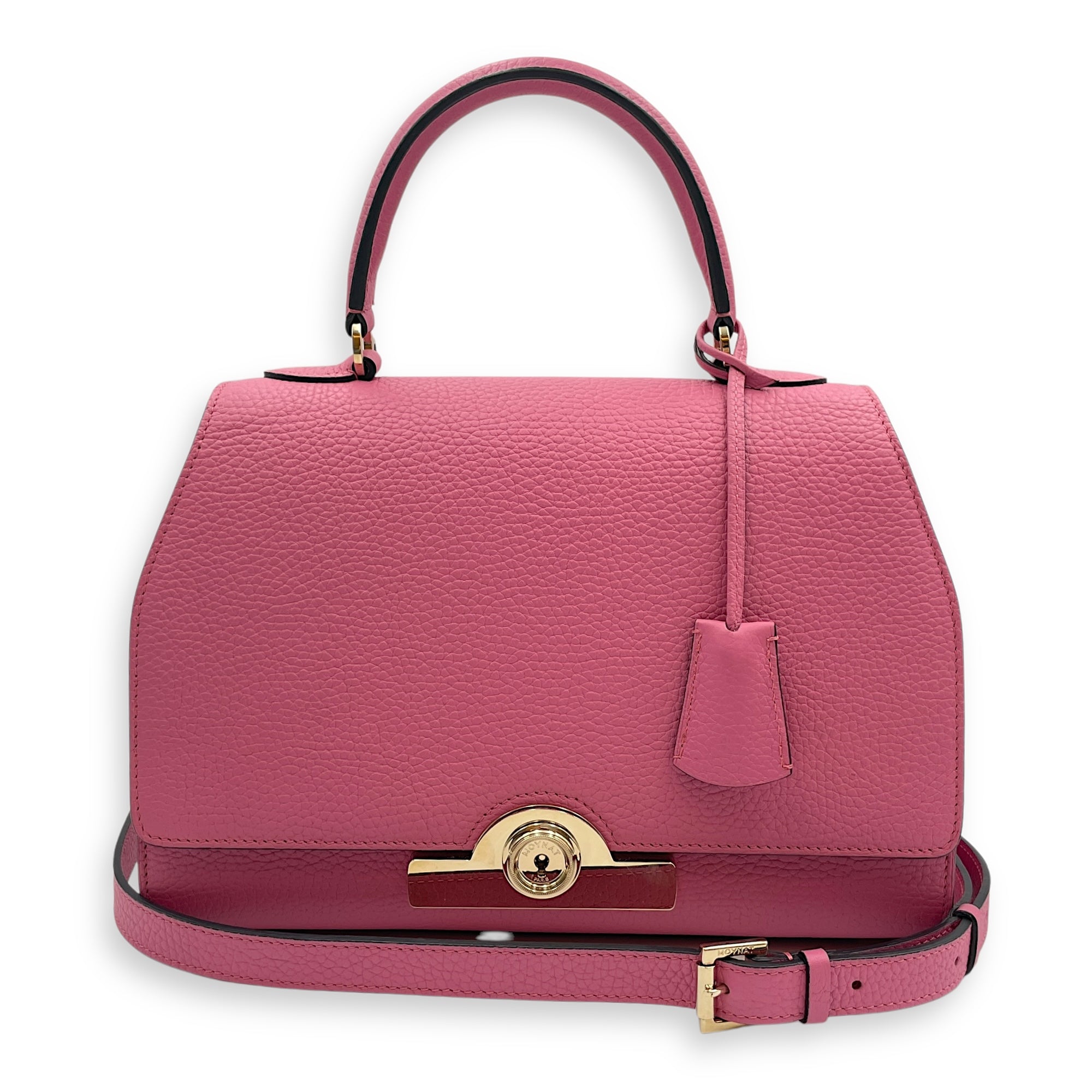 Rejane PM Pink Crossbody Bag in Calfskin, Gold hardware