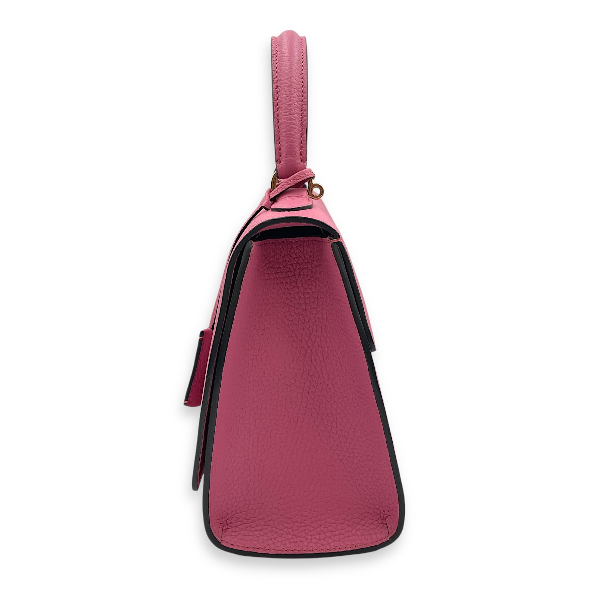 Rejane PM Pink Crossbody Bag in Calfskin, Gold hardware