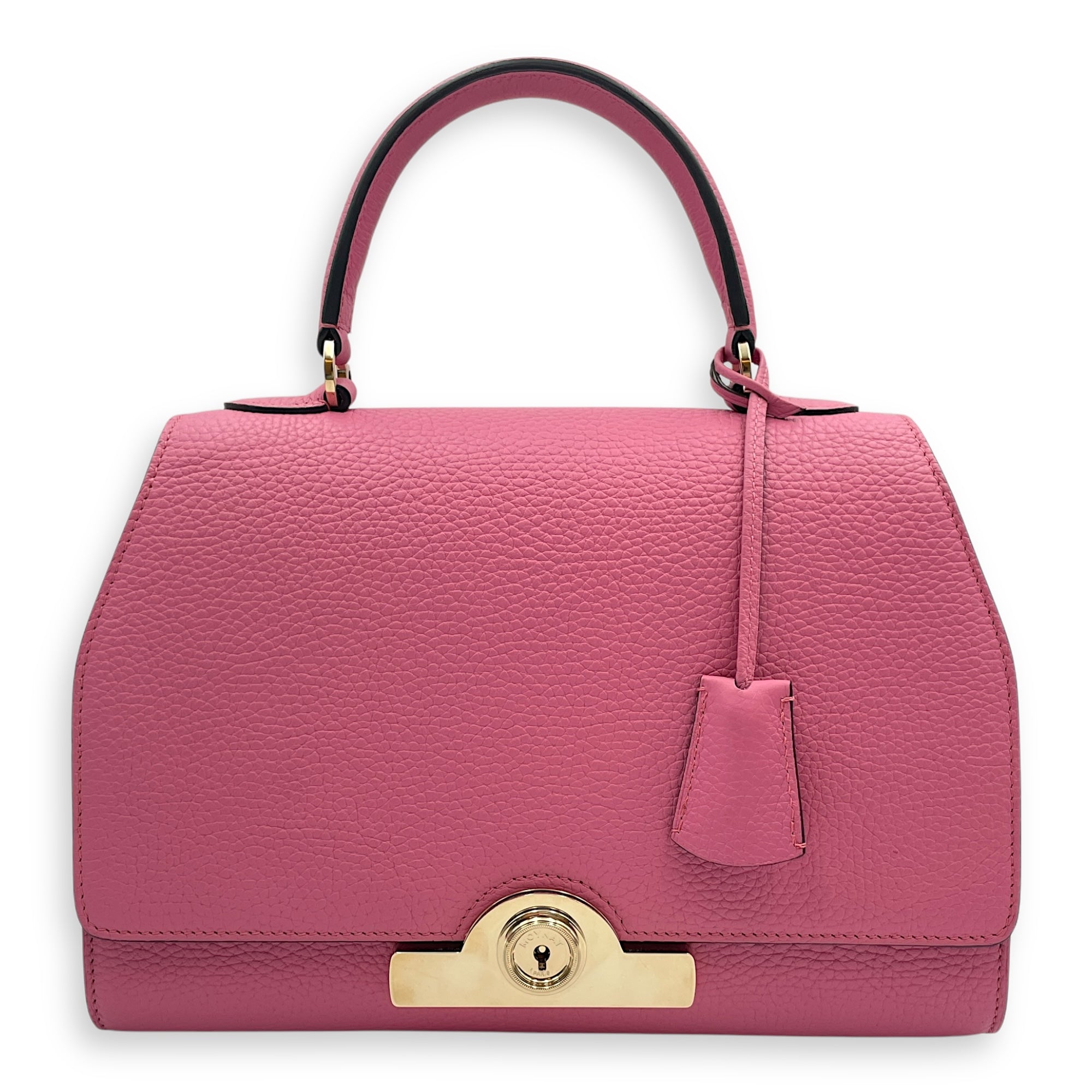 Rejane PM Pink Crossbody Bag in Calfskin, Gold hardware