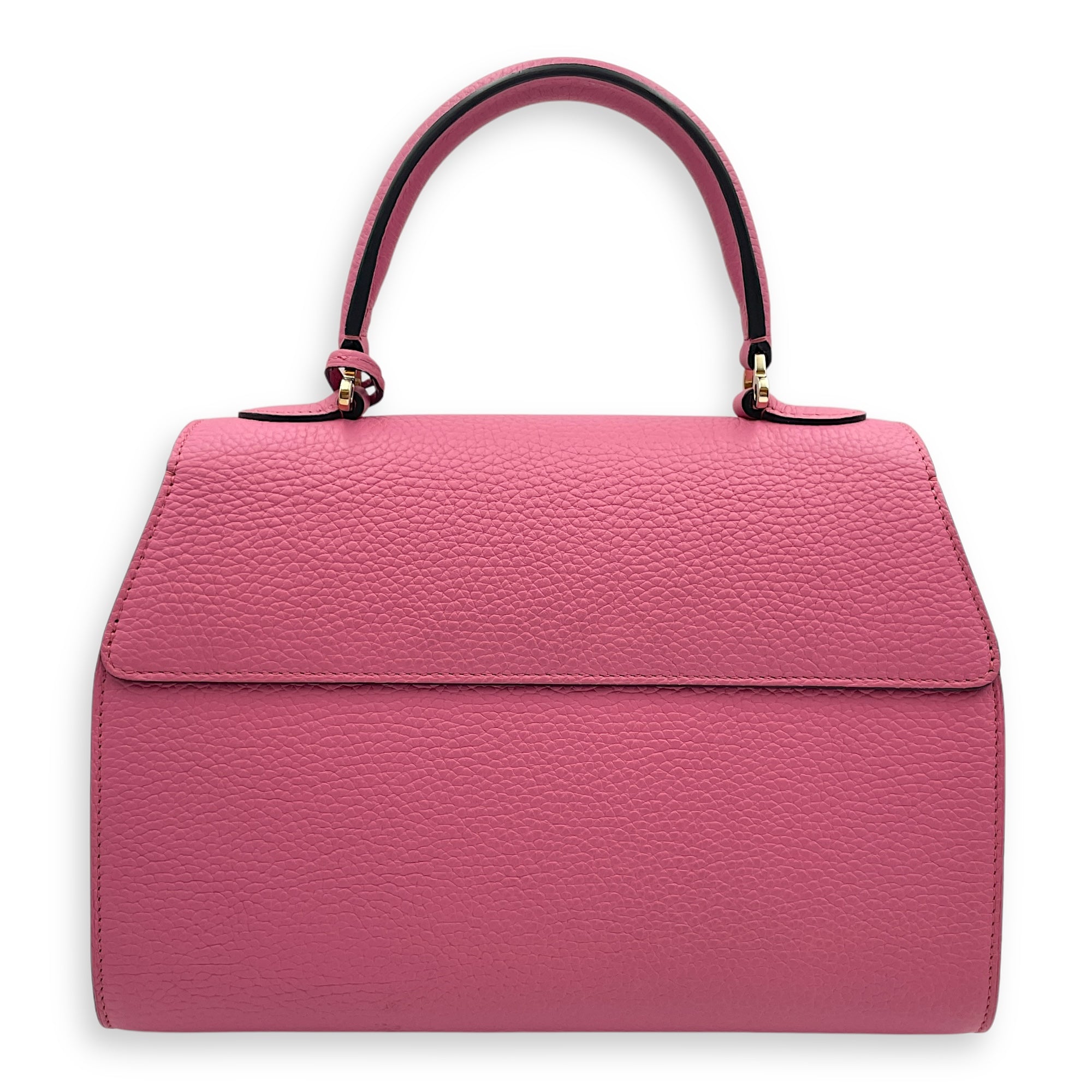 Rejane PM Pink Crossbody Bag in Calfskin, Gold hardware