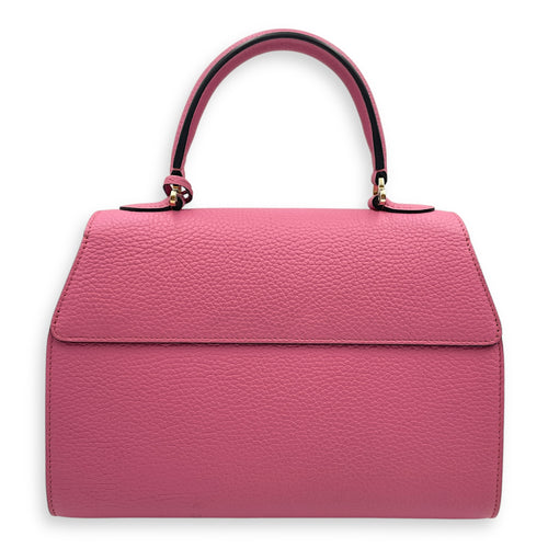 Rejane PM Pink Crossbody Bag in Calfskin, Gold hardware
