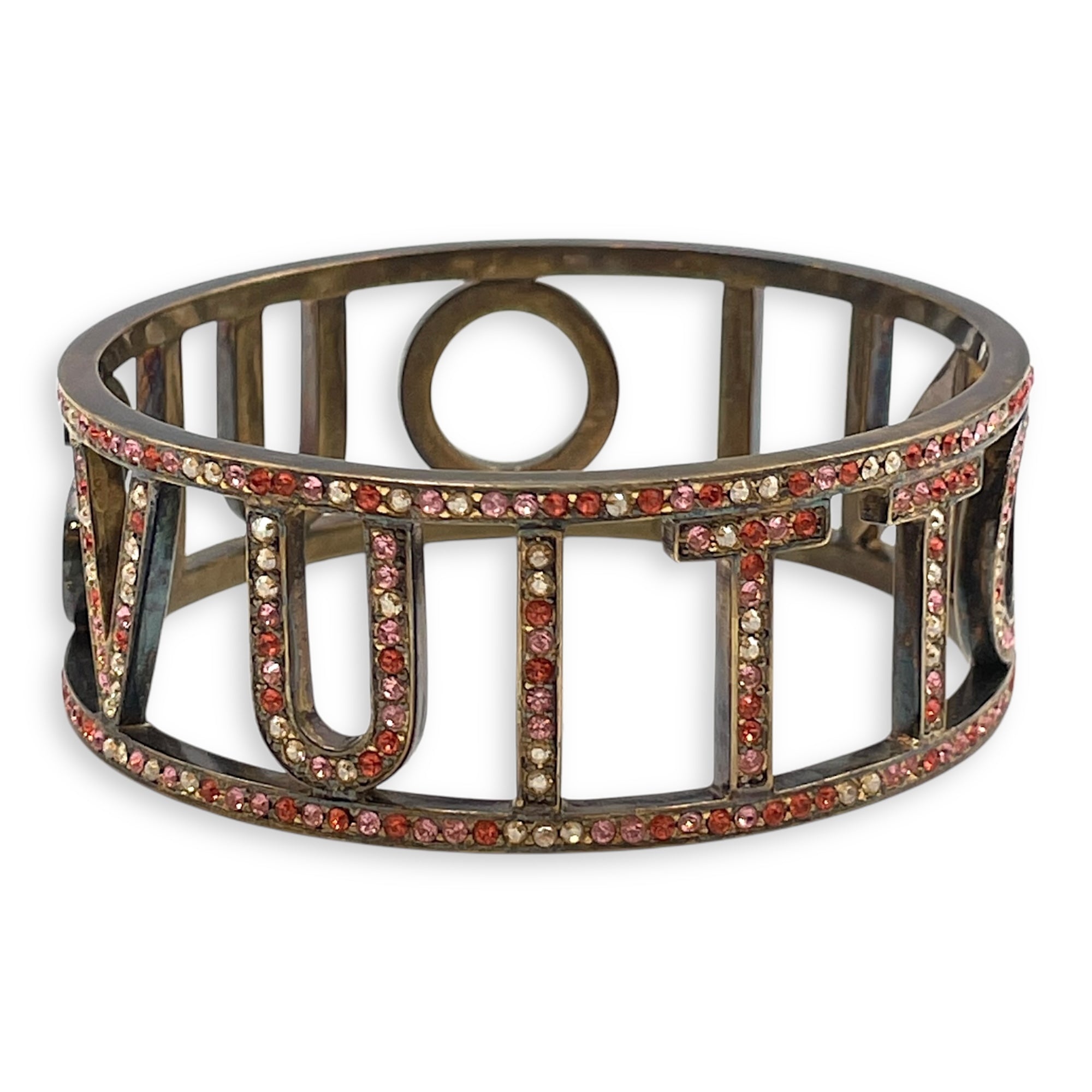 Rhinestone Palladium Hardware Bracelet