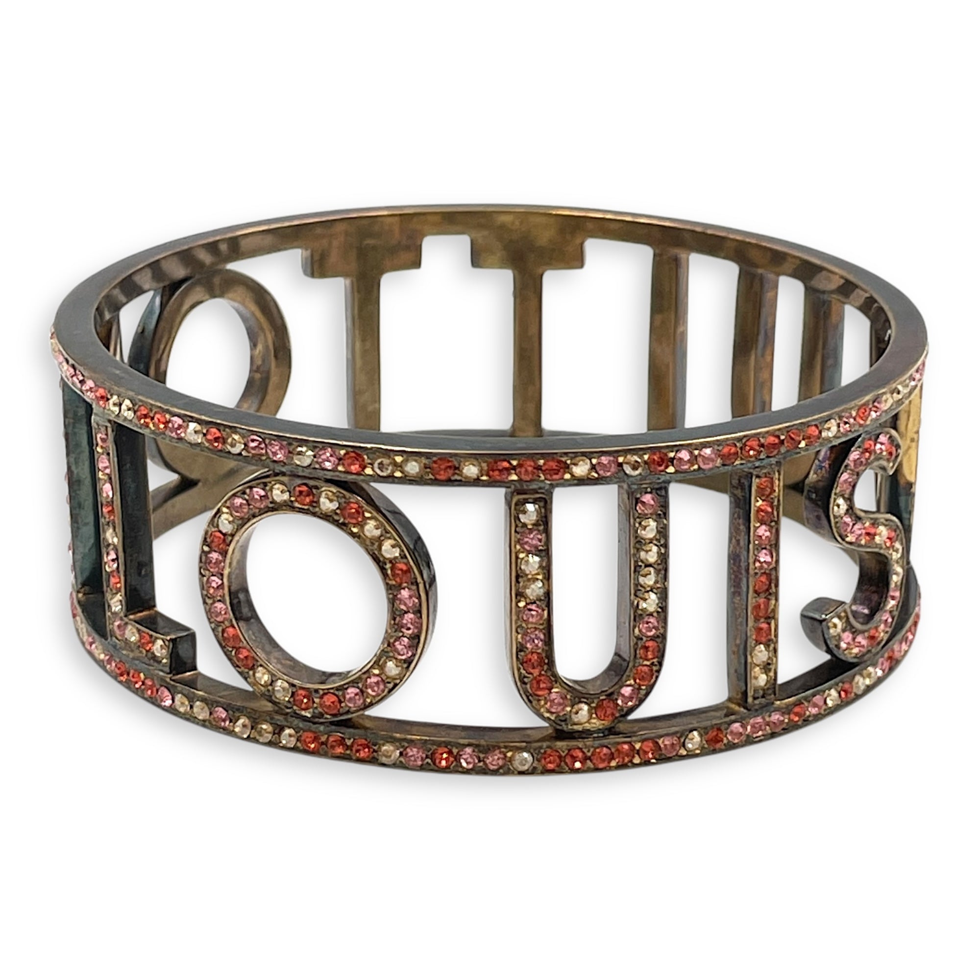 Rhinestone Palladium Hardware Bracelet