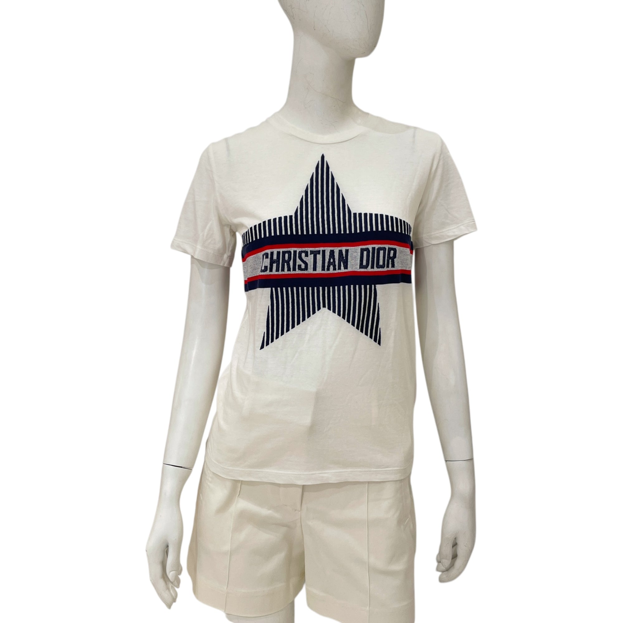 Dioralps Star XS White, Red, Blue T-shirt in Cotton