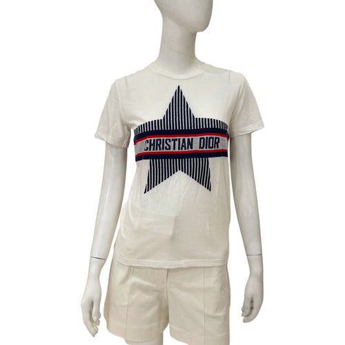 Dioralps Star XS White, Red, Blue T-shirt in Cotton