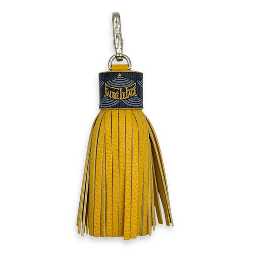 Tassel Yellow Charm in Calfskin Silver hardware CL2505-12215 1