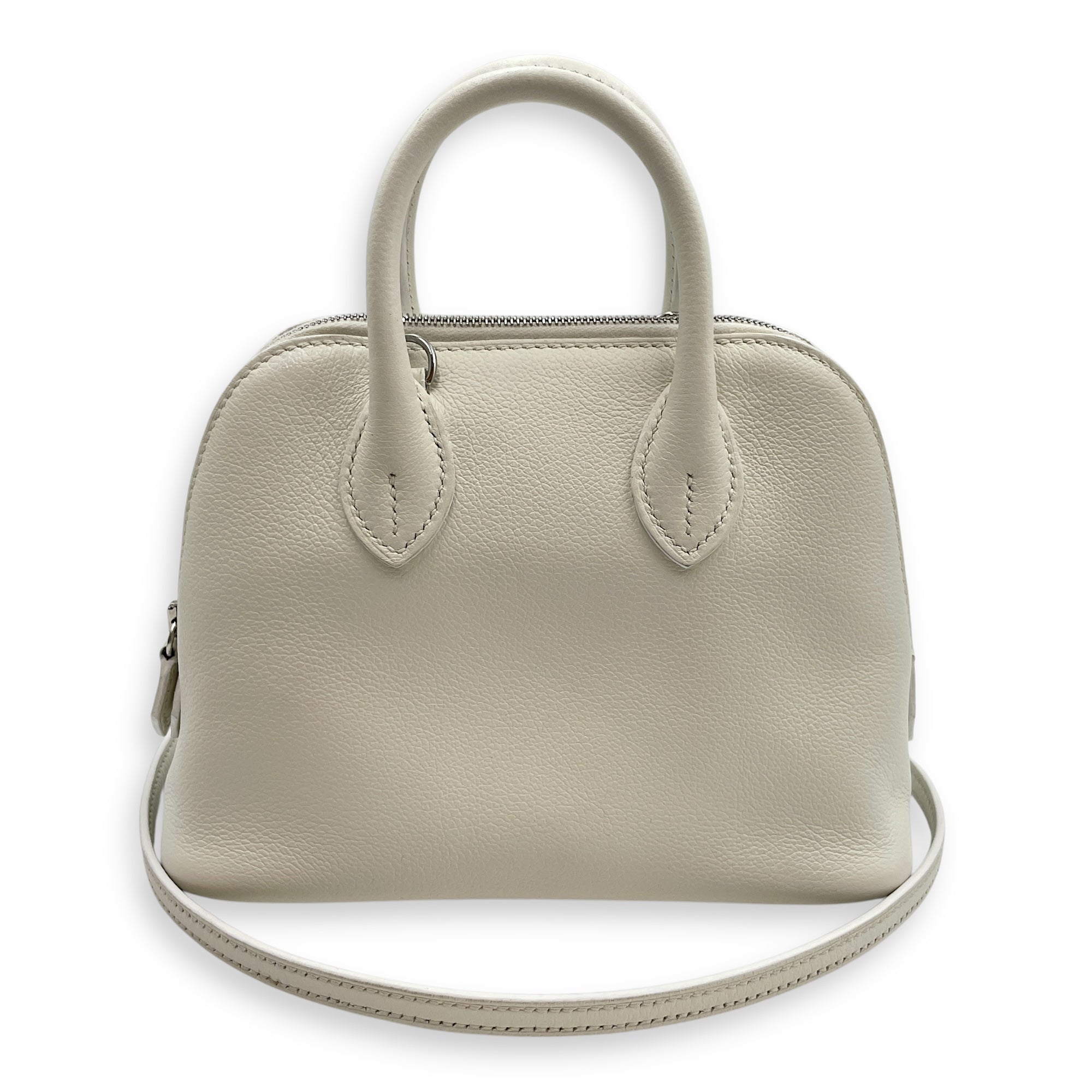 Bolide 1923 Mini New White in Evercolor, Palladium hardware