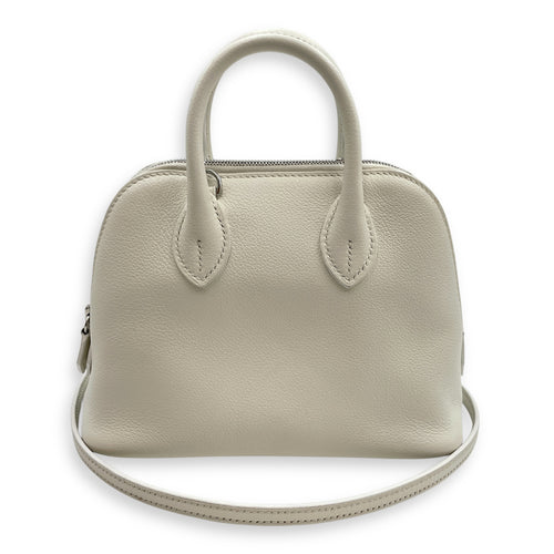 Bolide 1923 Mini New White in Evercolor, Palladium hardware