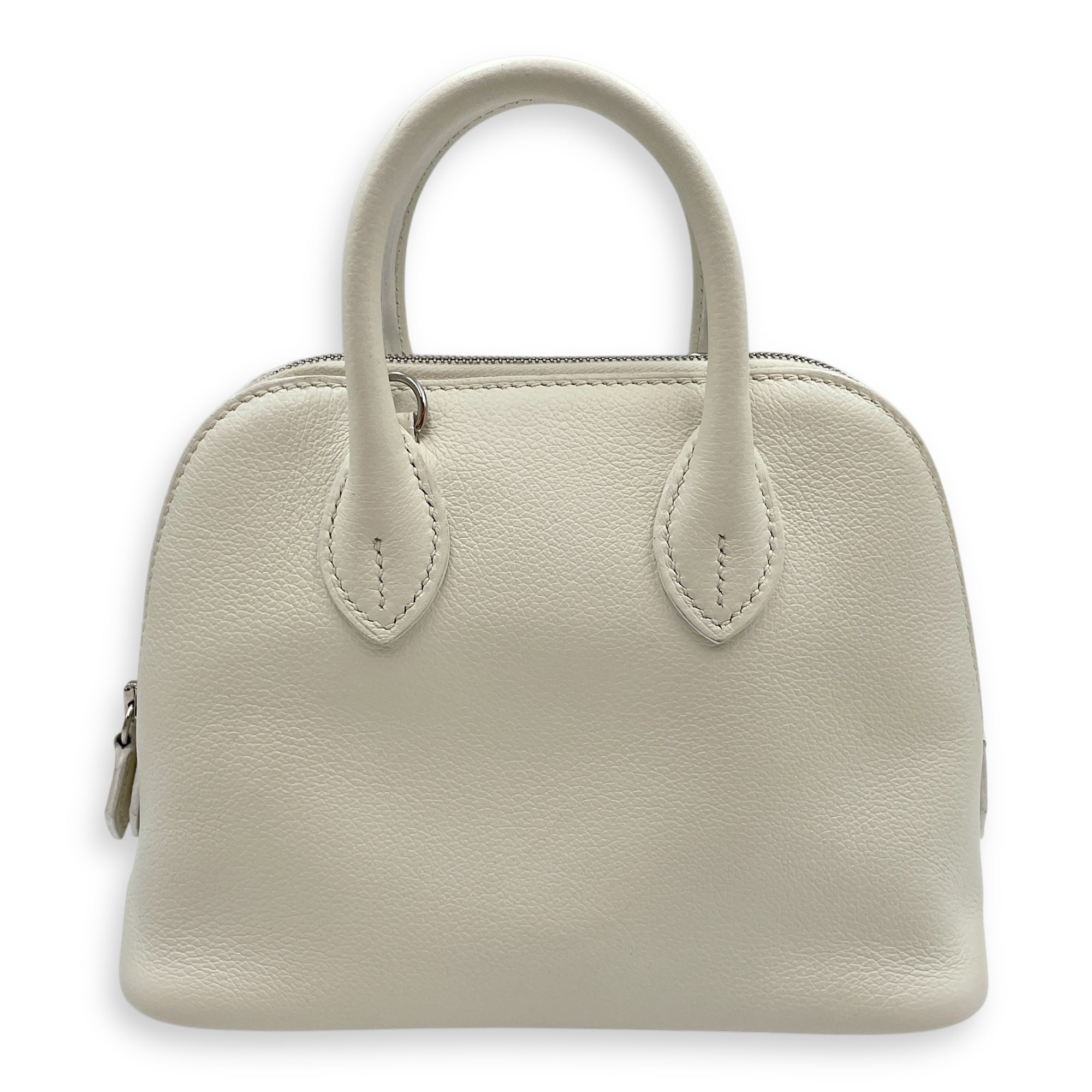 Bolide 1923 Mini New White in Evercolor, Palladium hardware