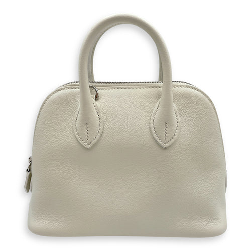Bolide 1923 Mini New White in Evercolor, Palladium hardware