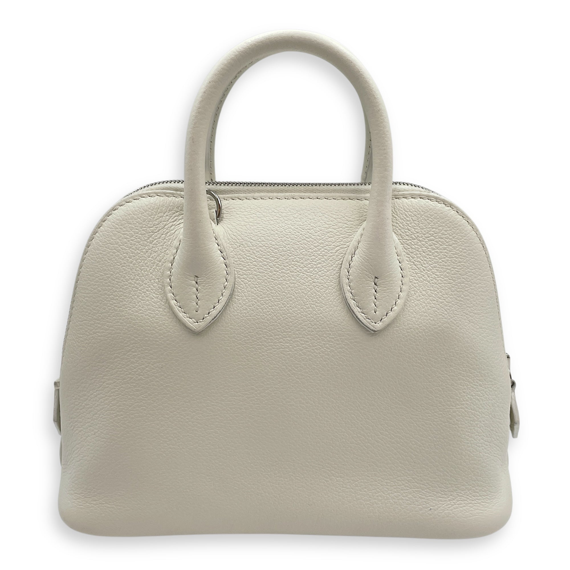 Bolide 1923 Mini New White in Evercolor, Palladium hardware