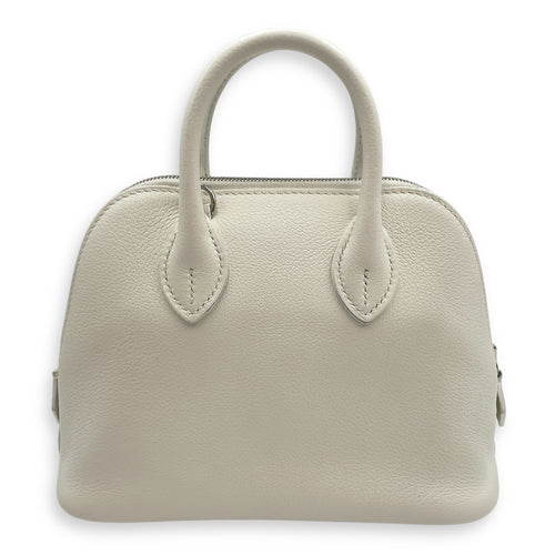 Bolide 1923 Mini New White in Evercolor, Palladium hardware