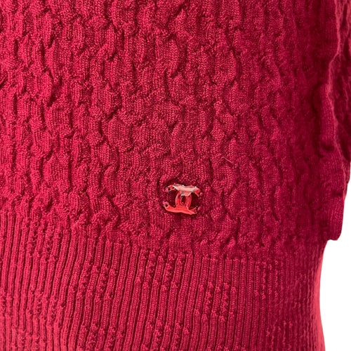 23A CC 34 Red Pullover in Cashmere, Polyester, Resins