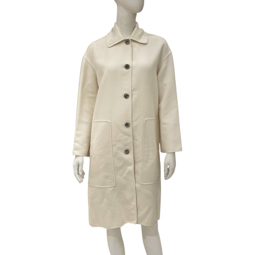 Flared 34 Blanc Naturel Coat in Cashmere