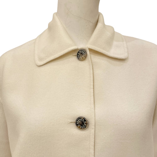 Flared 34 Blanc Naturel Coat in Cashmere