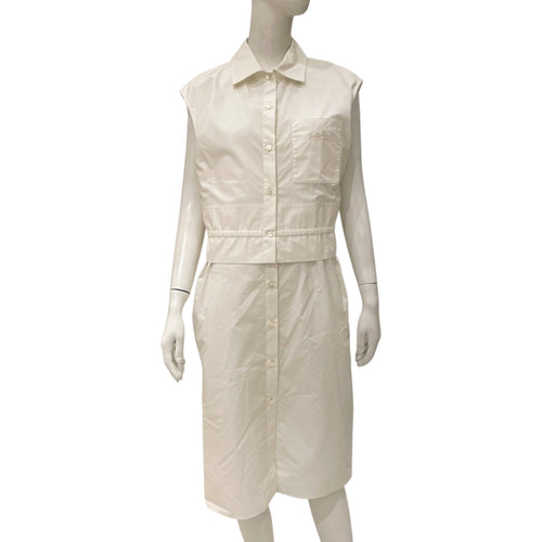 Robe Inspiration Chemise 42 Blanc Dress with Tie Back C107710 1