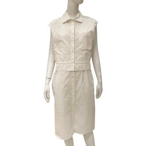 Robe Inspiration Chemise 42 Blanc Dress with Tie Back