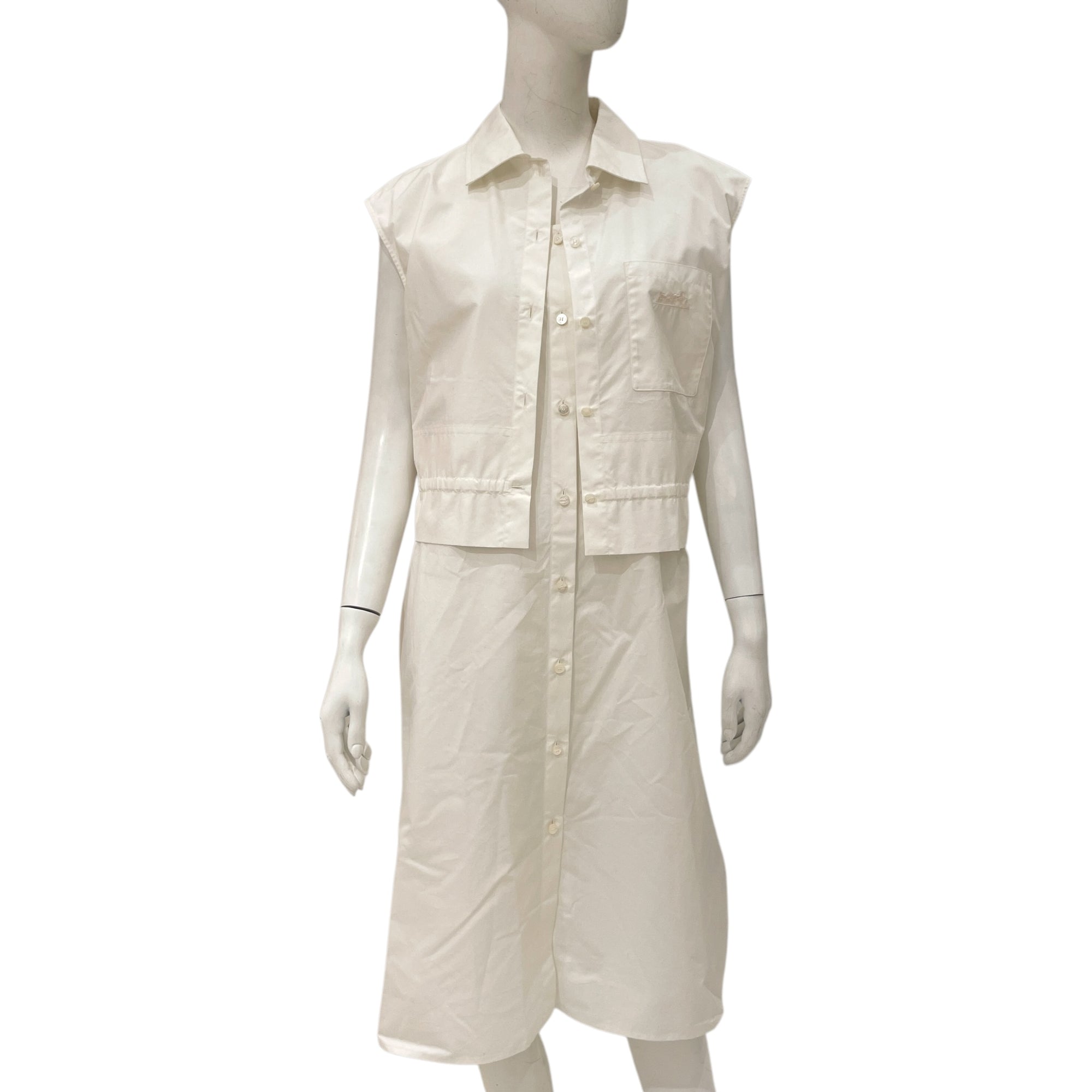 Robe Inspiration Chemise 42 Blanc Dress with Tie Back