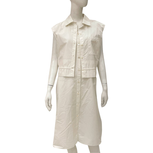 Robe Inspiration Chemise 42 Blanc Dress with Tie Back