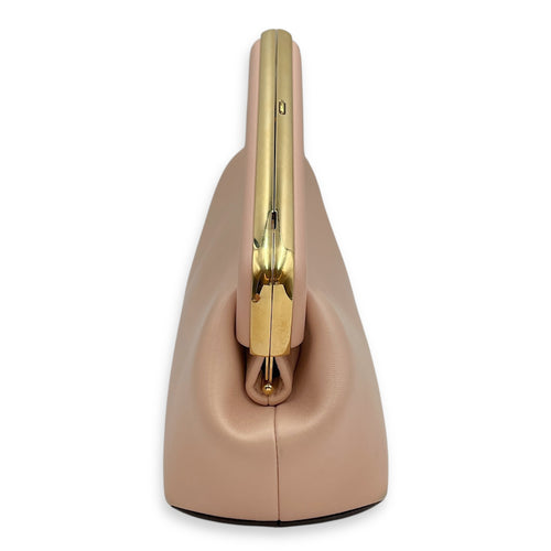 Fendi First Pink Clutch in Lambskin, Gold hardware