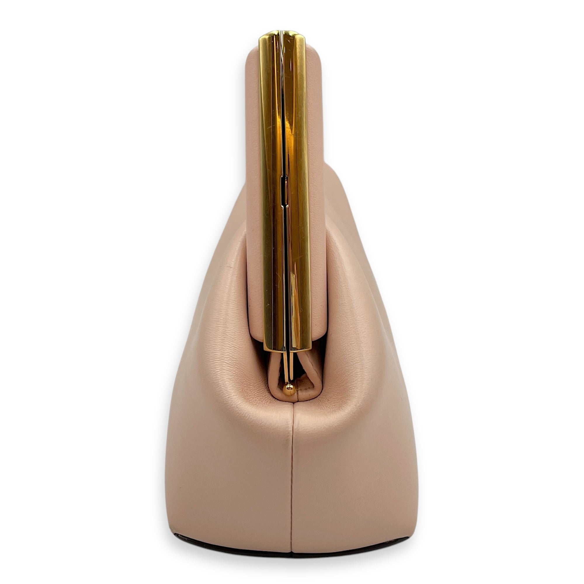 Fendi First Pink Clutch in Lambskin, Gold hardware