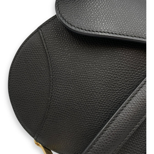 Saddle Mini Black Shoulder Bag in Calfskin Gold hardware CL2505-12303 9