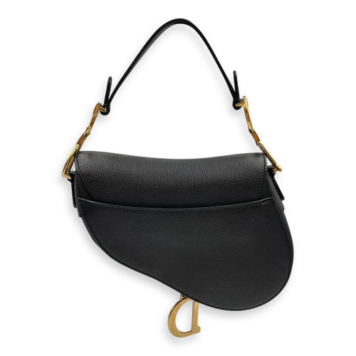 Saddle Mini Black Shoulder Bag in Calfskin Gold hardware CL2505-12303 2