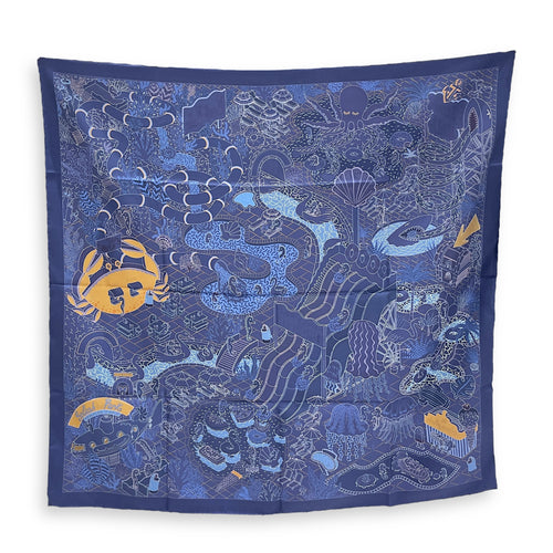 Splash Park 90 Marine/Vert/Multicolore Double Face Scarf